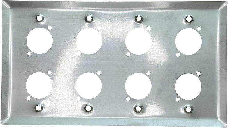 DIYTECH XLR Wall Plate Blank, Panel Combo - Perfect for Professional Audio Setups in Studios, Theaters, and Conference Rooms - Easy to Install and Durable Design (8 Port Stainless Steel) - Image 4